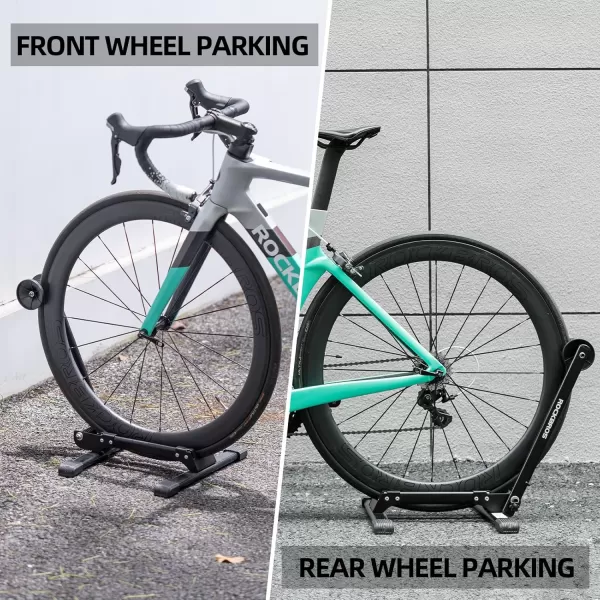 ROCKBROS Bike Stand Floor Stable Bike Storage Rack Bicycle Parking Stand for Mountain and Road Bike Indoor and Outdoor