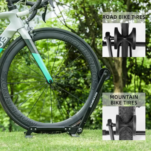 ROCKBROS Bike Stand Floor Stable Bike Storage Rack Bicycle Parking Stand for Mountain and Road Bike Indoor and Outdoor