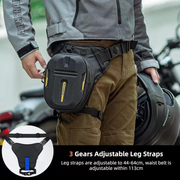 ROCKBROS Drop Leg Bag 3 IN 1 Motorcycle Waist Pack Thigh Bag Magnetic Motorcycle Tank Bag Mutifunctions Leg Pouch for Men Womenfor Cycling Hiking Running Camping Travel 10L Black