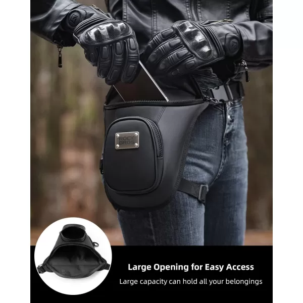 ROCKBROS Drop Leg Bag for Men Women Motorcycle Leg Bags Tactical Fanny Pack Outdoor Waterproof Thigh Bag with Leg Strap Removable Leg Harness Bag for Hiking Climbing Cycling Fishing Riding Travel
