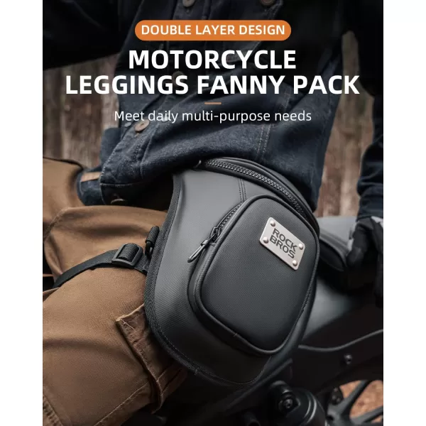 ROCKBROS Drop Leg Bag for Men Women Motorcycle Leg Bags Tactical Fanny Pack Outdoor Waterproof Thigh Bag with Leg Strap Removable Leg Harness Bag for Hiking Climbing Cycling Fishing Riding Travel