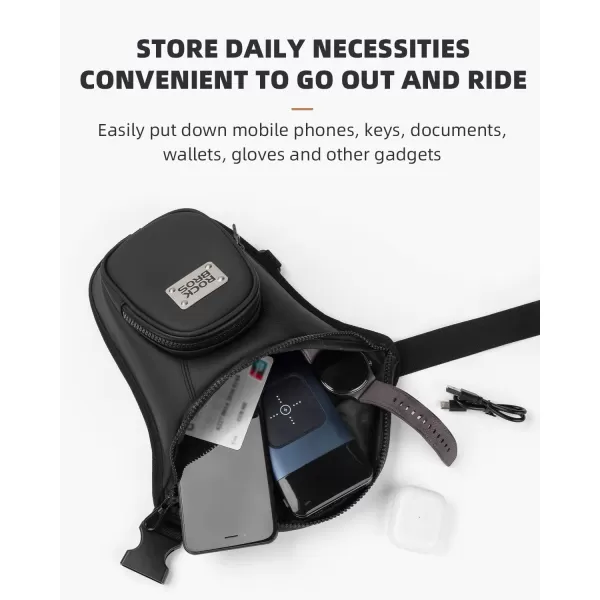 ROCKBROS Drop Leg Bag for Men Women Motorcycle Leg Bags Tactical Fanny Pack Outdoor Waterproof Thigh Bag with Leg Strap Removable Leg Harness Bag for Hiking Climbing Cycling Fishing Riding Travel