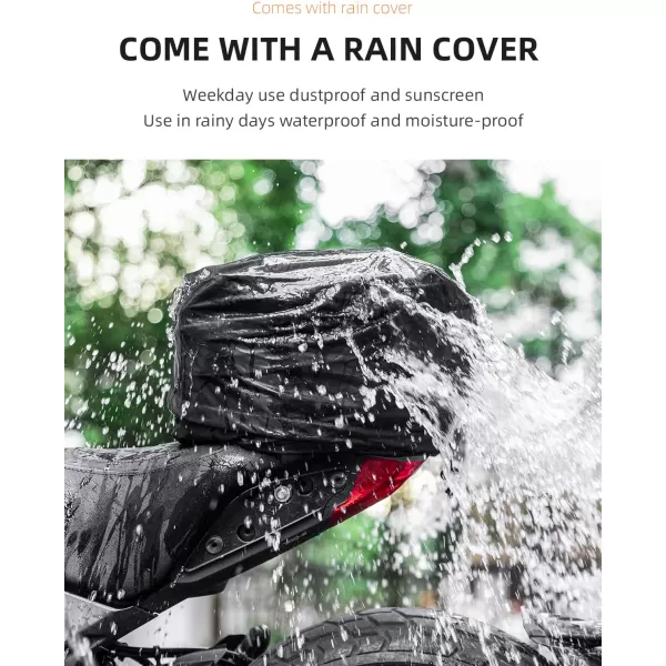 ROCKBROS EVA Hard Shell Motorcycle Tail Bag Waterproof Motorcycle Seat Bag Expandable Helmet Bag 35L Luggage Bag