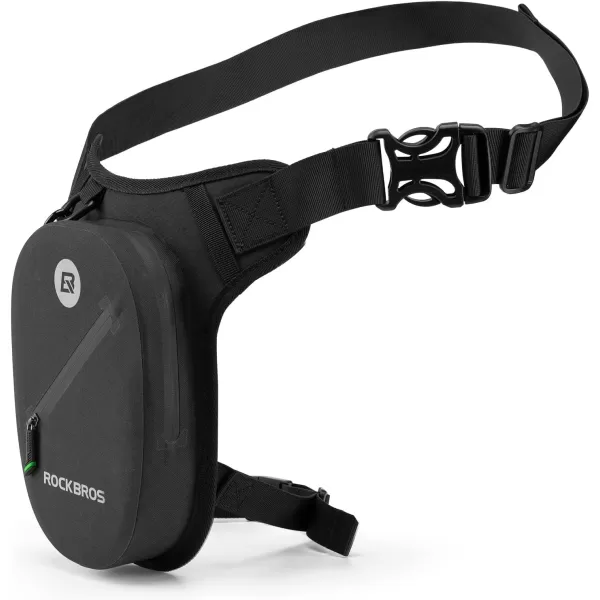 ROCKBROS Motorcycle Drop Leg Bag Small Waterproof for Men Women Bike Riding Cycling Hiking Waist Pack Thigh Fanny Pouch Outdoor Travel Camping Casual Daypack Black