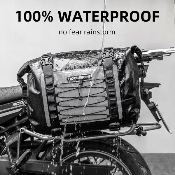 ROCKBROS Motorcycle Saddle Bags Motorcycles Saddlebags Waterproof 60L for Honda Yamaha Suzuki Removable Side Bag Pack Detachable Bag 2 PCSGrey