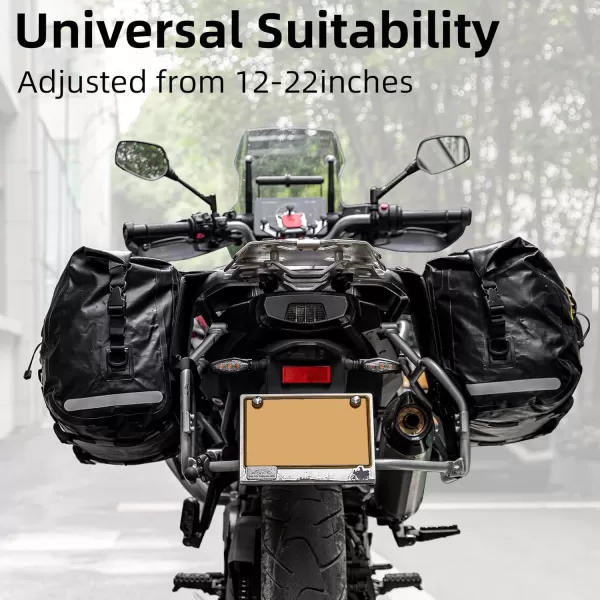 ROCKBROS Motorcycle Saddle Bags Motorcycles Saddlebags Waterproof 60L for Honda Yamaha Suzuki Removable Side Bag Pack Detachable Bag 2 PCSYellow