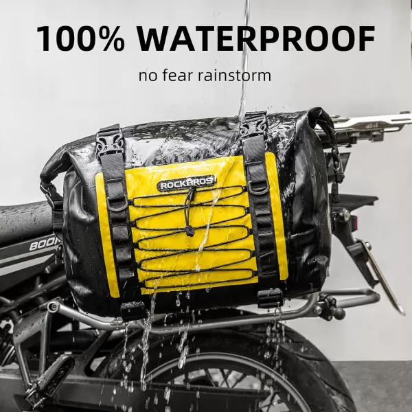 ROCKBROS Motorcycle Saddle Bags Motorcycles Saddlebags Waterproof 60L for Honda Yamaha Suzuki Removable Side Bag Pack Detachable Bag 2 PCSYellow