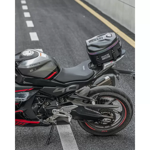 ROCKBROS Motorcycle Tail Bag Waterproof Motorcycle Rear Seat Bag 125L Large Motorcycle Backpacks with Hard Shell Design Motorcycle Storage Bags