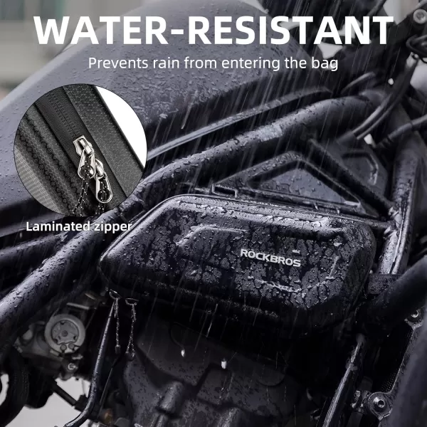 ROCKBROS Motorcycle Tool Bag Triangle Side Bag EVA Hard Shell Motorcycle Storage Bags Waterresistant Motorcycle Tail Bag 2PcsBlackright