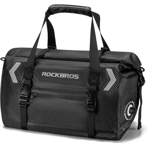 ROCKBROS Waterproof Duffel Bag 60L Motorcycle Travel Dry Duffel Bag for Motorcycling Boating Kayaking Camping Fishing Outdoor Adventure for Men Womenblack1
