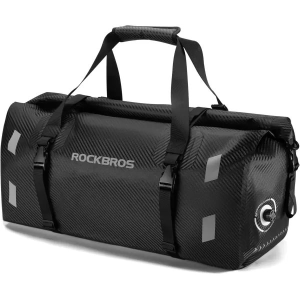 ROCKBROS Waterproof Duffel Bag 60L Motorcycle Travel Dry Duffel Bag for Motorcycling Boating Kayaking Camping Fishing Outdoor Adventure for Men Womenblack1
