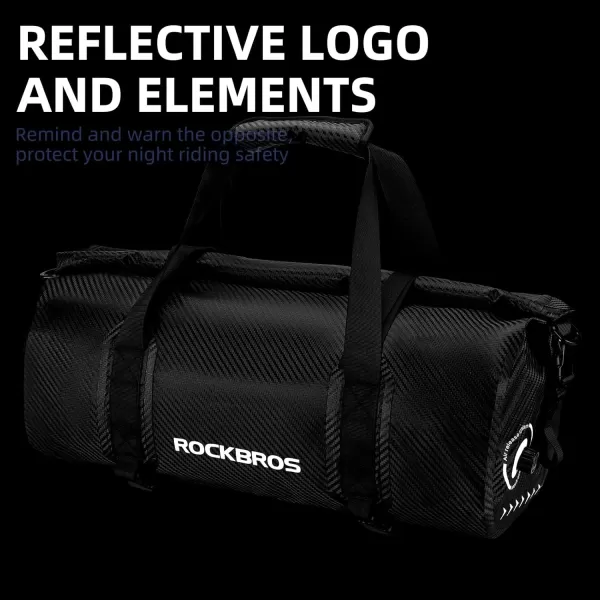 ROCKBROS Waterproof Duffel Bag 60L Motorcycle Travel Dry Duffel Bag for Motorcycling Boating Kayaking Camping Fishing Outdoor Adventure for Men Womenblack1