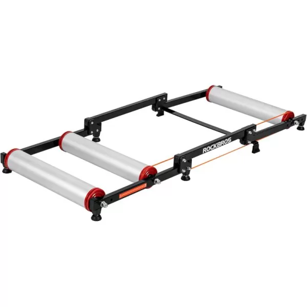 ROCKBROS Bike Rollers Adjustable Bike Trainer Stand Foldable Indoor Cycling Bicycle Roller with Resistance for MTB Road Bike ExerciseBlack