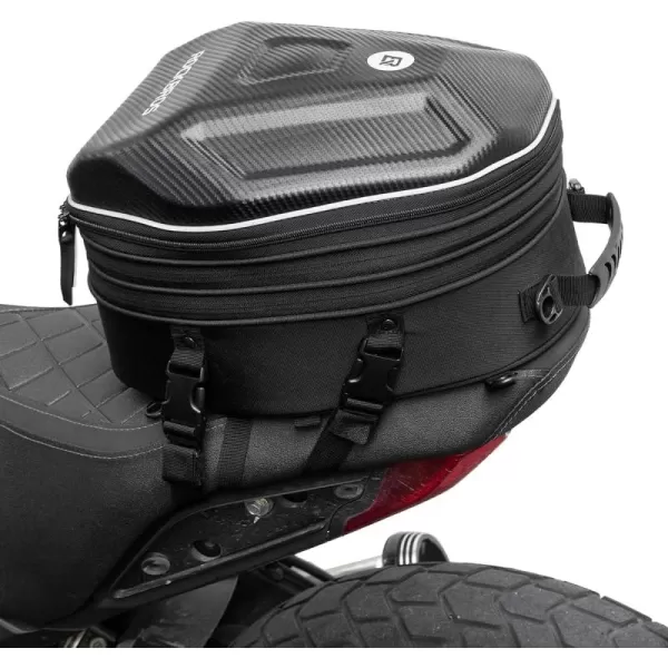 ROCKBROS EVA Hard Shell Motorcycle Tail Bag Waterproof Motorcycle Seat Bag Expandable Helmet Bag 35L Luggage Bag