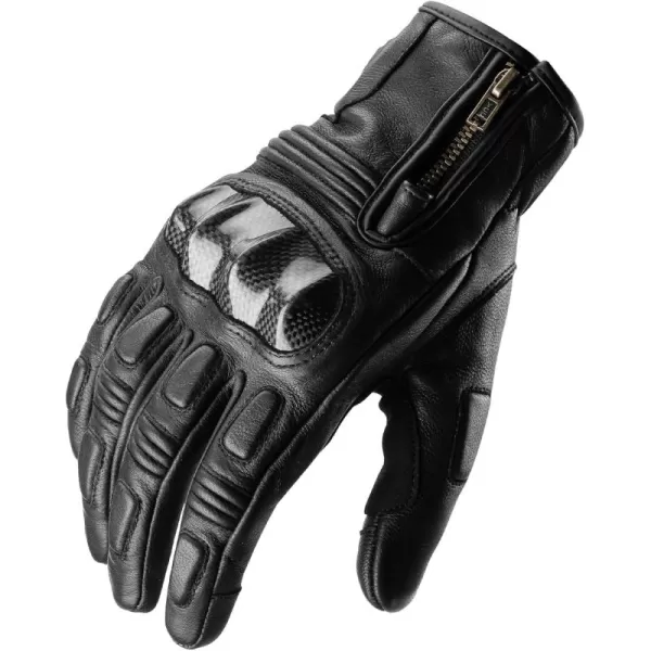 ROCKBROS Motorcycle Gloves Goatskin Bicycle Gloves Breathable Carbon Fiber Protection Sensitive Finger Retro Motorcycle Gloves for Bobber Harley Davidson Indian Honda Road Motorcycle Bikes