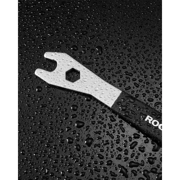 ROCKBROS 15mm Black Metal Pedal Wrench with Extra Long Handle for Bike Removal and Installation