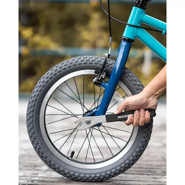 ROCKBROS 15mm Black Metal Pedal Wrench with Extra Long Handle for Bike Removal and Installation