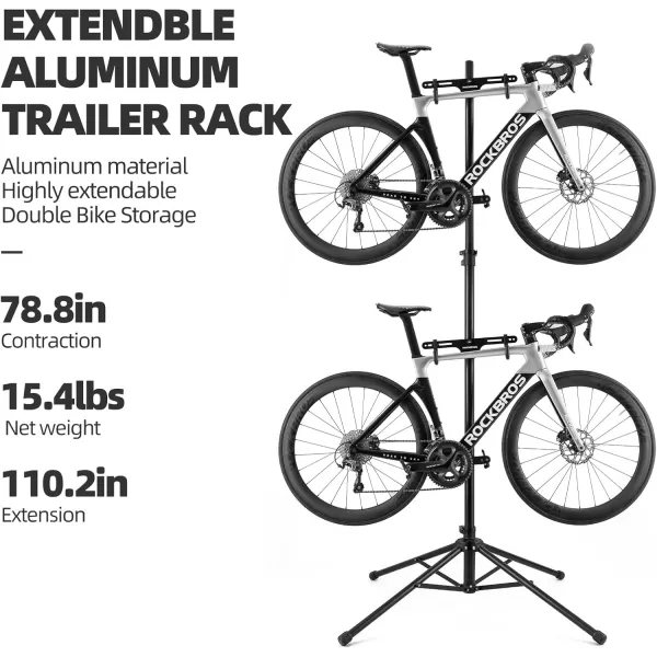 ROCKBROS 2 Bicycle Storage Rack Indoor Adjustable Bike Rack Gravity Wall Vertical Bike Stand 68111102In For Road MTB and Hybrid Bicycles