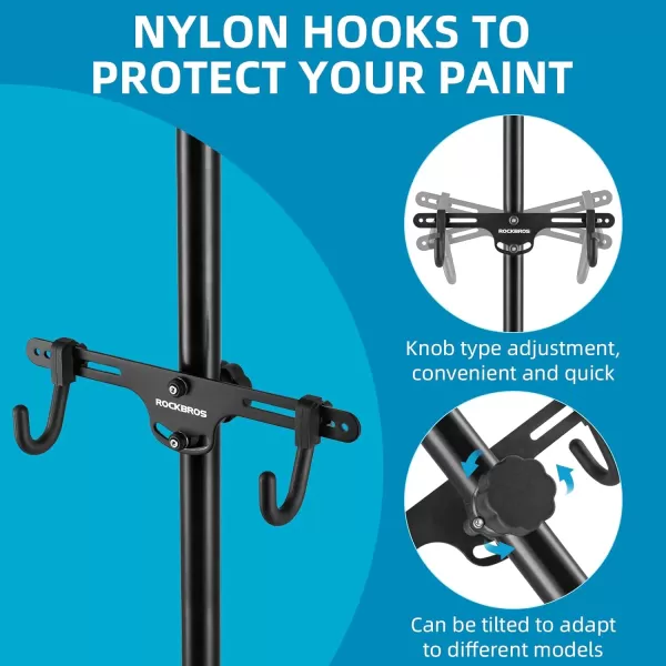 ROCKBROS 2 Bicycle Storage Rack Indoor Adjustable Bike Rack Gravity Wall Vertical Bike Stand 68111102In For Road MTB and Hybrid Bicycles