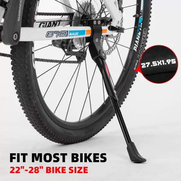 ROCKBROS Bike Kickstand Adjustable Bike Rear Mount Kickstand Bike Side Kickstand Aluminium Alloy Adults Kick Stand for 2228 Inch Mountain BikesRoad Bikes