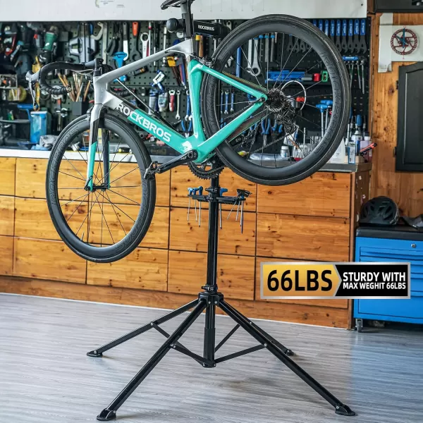 ROCKBROS Bike Repair Stand Max 66 lbs Aluminum Alloy Shop Home Portable Bike Maintenance Stand Bike Workstands for Mountain MTB Road Bikes Ebike