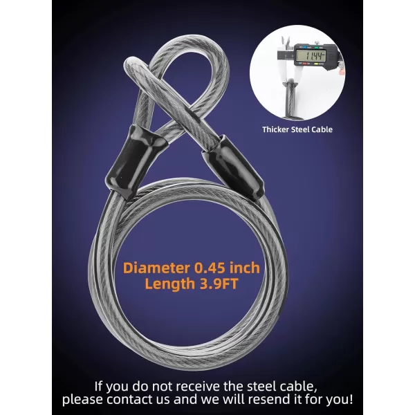 ROCKBROS Bike U Lock Heavy Duty Anti Theft Carbon Steel Bicycle Lock Suitable for Road Mountain and Scooter BikesU Lock with cable