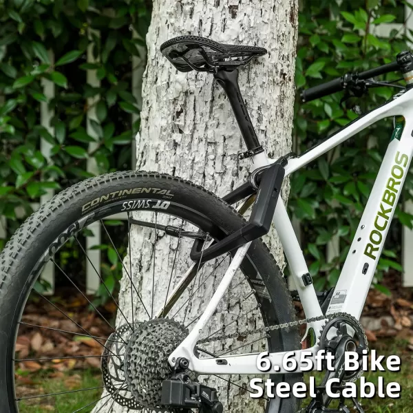 imageROCKBROS Bike Steel Cable 12mm 12 inch Thick Heavy Duty Security Vinyl Coated Flexible Steel Cable with Loop End 665ft