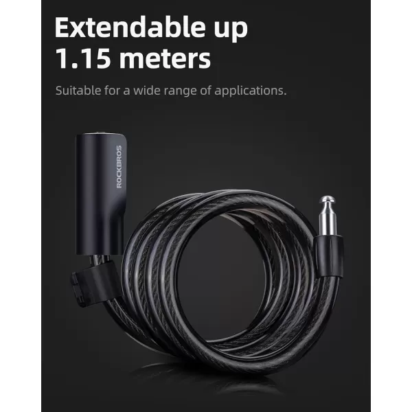 imageROCKRBOS Bike Cable Lock with Key ABS Lock Shell 2 Keys ampamp 1 Mount Bracket Cable Lock for BicycleScooterGate