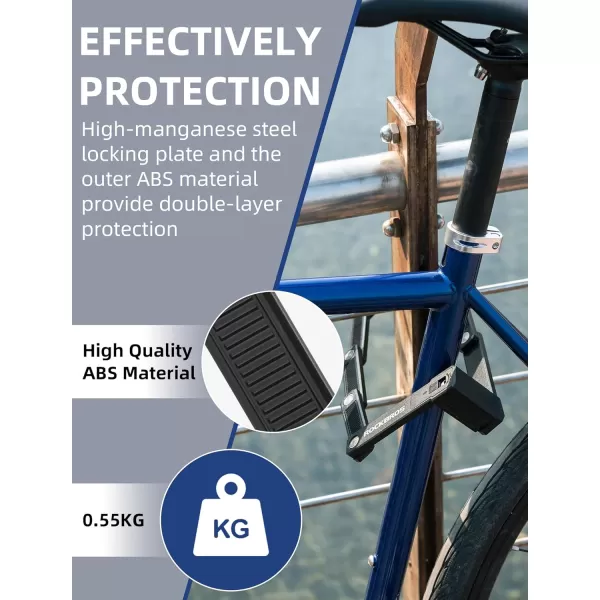 imageROCKBROS AntiTheft Folding Bike LockBold Diameter 07cmHighStrength ABS MaterialPortable Folding Key Lock Bicycle Motorcycle Electric Vehicle
