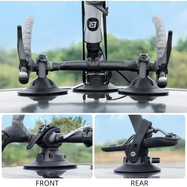 imageROCKBROS Suction Cup Bike Rack for Car Roof Bike Rack Bike Carrier Rack 1Bike Black
