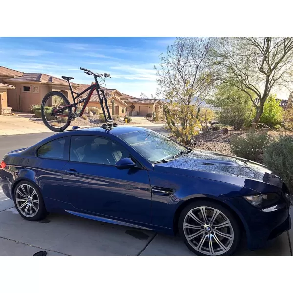 imageROCKBROS Suction Cup Roof Bike Rack for Car Roof Sucker Bicycle Carrier Quick Release Aluminium Alloy Roof Rack for 1 2 3 Bikes Max 2Bikes Blue1Bike Blue