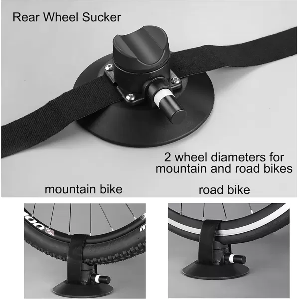 imageROCKBROS Suction Cup Roof Bike Rack for Car Roof Sucker Bicycle Carrier Quick Release Aluminium Alloy Roof Rack for 1 2 3 Bikes Max 2Bikes Blue1Bike Blue