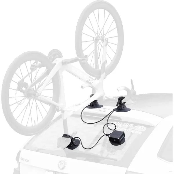 imageROCKBROS Single Bike Rack for Cars Electric Suction Cup Bike Rack for Car Roof with No Hitch Mount No Demage to Paint Bike Rack