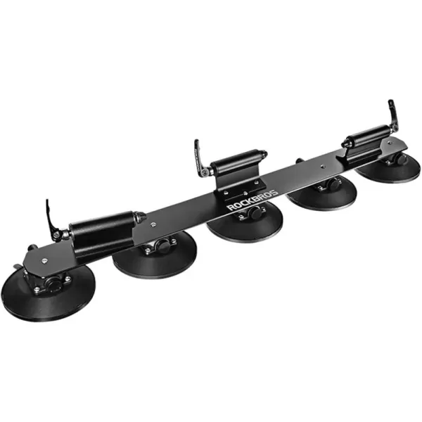 imageROCKBROS Suction Cup Roof Bike Rack for Car Roof Sucker Bicycle Carrier Quick Release Aluminium Alloy Roof Rack for 1 2 3 Bikes Max 2Bikes BlueMax 3Bikes Black