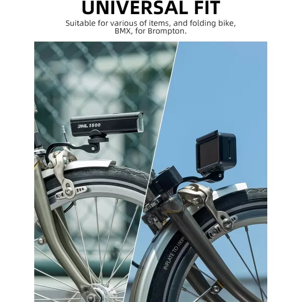 imageROCKBROS Bicycle Headlight Holder Bike Front Light Extender Holder Stand Bracket Cycling Part for Brompton Folding Bike