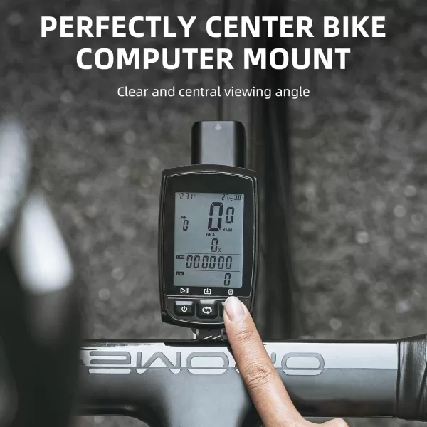 imageROCKBROS Bike Computer Mount Out Front Aluminum Bicycle Computer Mount for Road Bikes Aero Integrated Handlebar Compatible with Garmin Wahoo Bryton and GoProSmall Logo