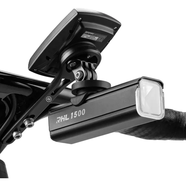 imageROCKBROS Bike Computer Mount Out Front Aluminum Bicycle Computer Mount for Road Bikes Aero Integrated Handlebar Compatible with Garmin Wahoo Bryton and GoProSmall Logo