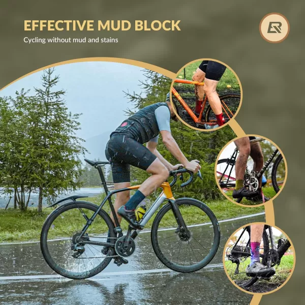 imageROCKBROS Bike Fender Adjustable Bicycle Fenders for 26quot275quot29quot Mountain Bike Universal Front Rear Mud Guards for MTBFront