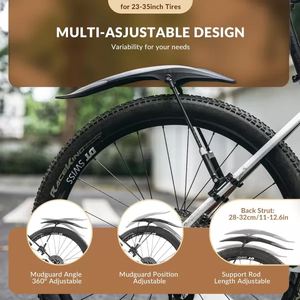 imageROCKBROS Bike Fender Adjustable Bicycle Fenders for 26quot275quot29quot Mountain Bike Universal Front Rear Mud Guards for MTBRear