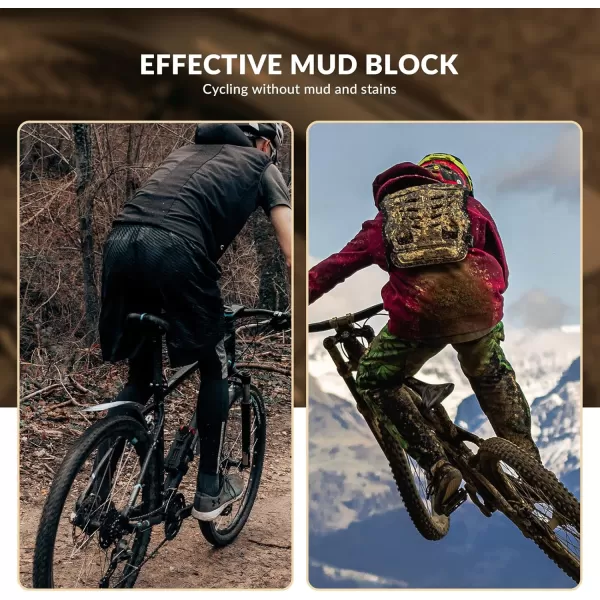 imageROCKBROS Bike Fender Adjustable Bicycle Fenders for 26quot275quot29quot Mountain Bike Universal Front Rear Mud Guards for MTBRear