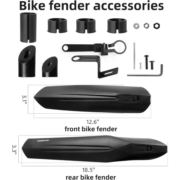 imageROCKBROS Bike Fenders Adjustable MTB Fenders Bike Mudguard Rear Fenders Cycling Mud Guard2226 Bike