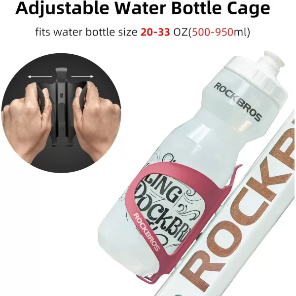 imageROCKBROS Bike Water Bottle Cage Holder Lightweight Alloy Aluminum Bicycle Water Bottle Holder Cages Secure Hold Bracketsred