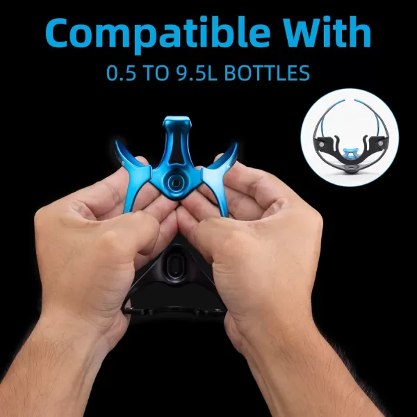 imageROCKBROS Bike Water Bottle Holder Lightweight Bicycle Water Bottle Cage Aluminum Alloy Bike Cup Holder Bike AccessoriesBlue