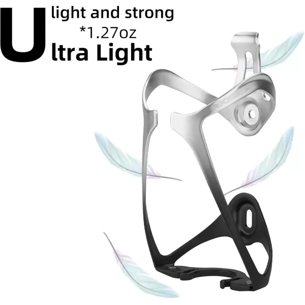 imageROCKBROS Bike Water Bottle Holder Lightweight Bicycle Water Bottle Cage Aluminum Alloy Bike Cup Holder Bike AccessoriesSilver