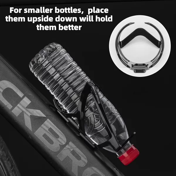 imageROCKBROS Bike Water Bottle Holder UltraLight Bicycle Bottle Cages with Screws Tool Universal Bike Cup Holder Rack for Road MTB BikesBlack
