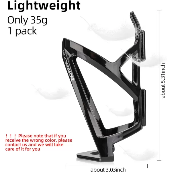 imageROCKBROS Bike Water Bottle Holder UltraLight Bicycle Bottle Cages with Screws Tool Universal Bike Cup Holder Rack for Road MTB BikesBlack