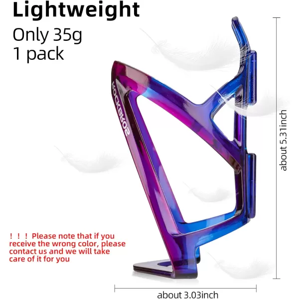 imageROCKBROS Bike Water Bottle Holder UltraLight Bicycle Bottle Cages with Screws Tool Universal Bike Cup Holder Rack for Road MTB BikesPurpleBlue