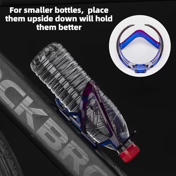 imageROCKBROS Bike Water Bottle Holder UltraLight Bicycle Bottle Cages with Screws Tool Universal Bike Cup Holder Rack for Road MTB BikesPurpleBlue