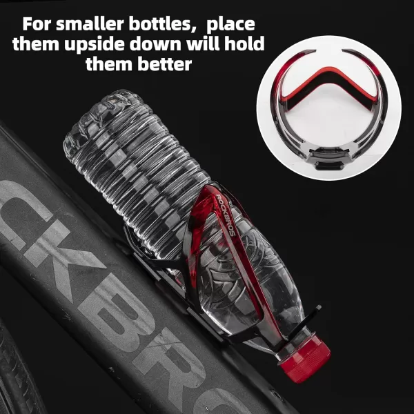 imageROCKBROS Bike Water Bottle Holder UltraLight Bicycle Bottle Cages with Screws Tool Universal Bike Cup Holder Rack for Road MTB BikesRedBlack
