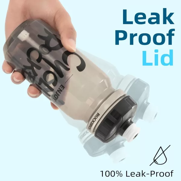 imageROCKBROS Cycling Water Bottle 2025oz Cycling Bottle BPAFree20oz Transparent Black